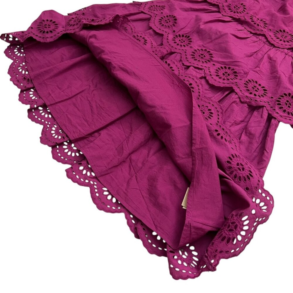 Scotch & Soda Girls Park in Bloom Layered Eyelet Dress Purple 14 Cottagecore - Picture 7 of 16